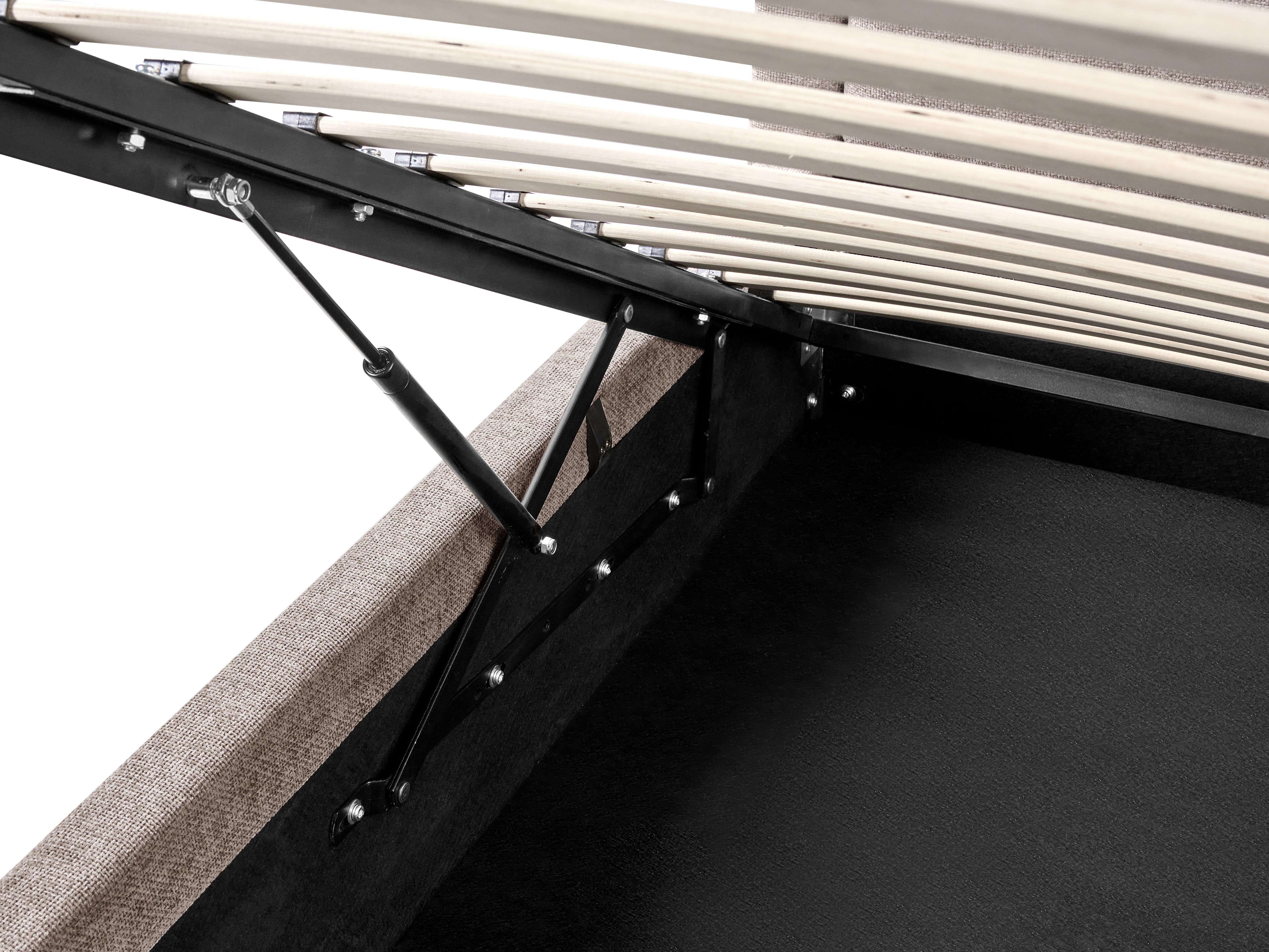Bed met opbergruimte Stof VIVIERS 180 x 200 cm Taupe