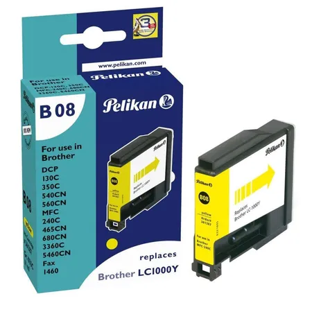 Pelikan Druckerpatrone B08 ersetzt Brother LC1000, yellow, 10ml