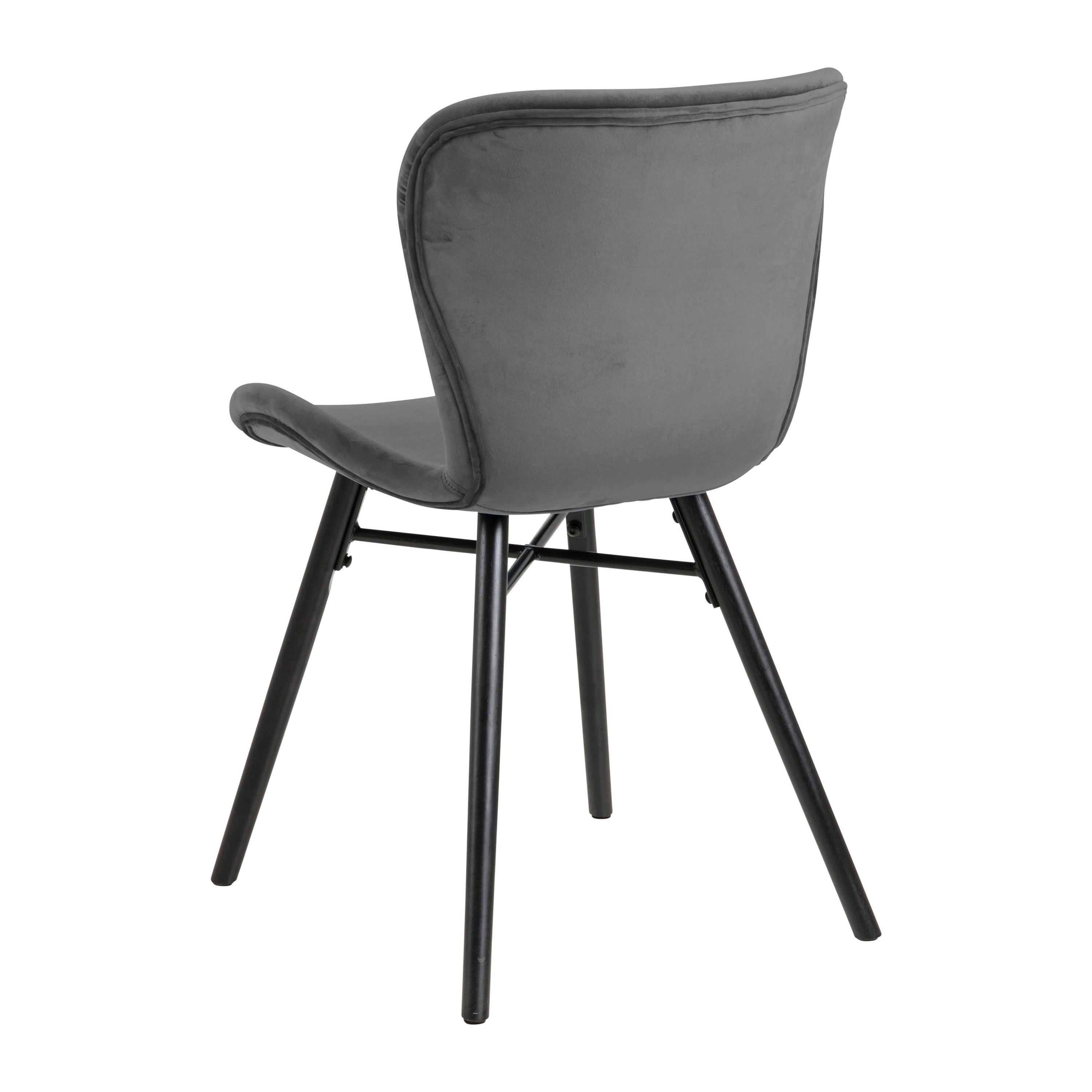 by fonQ basic Tough Eetkamerstoel - Fluweel - Antraciet