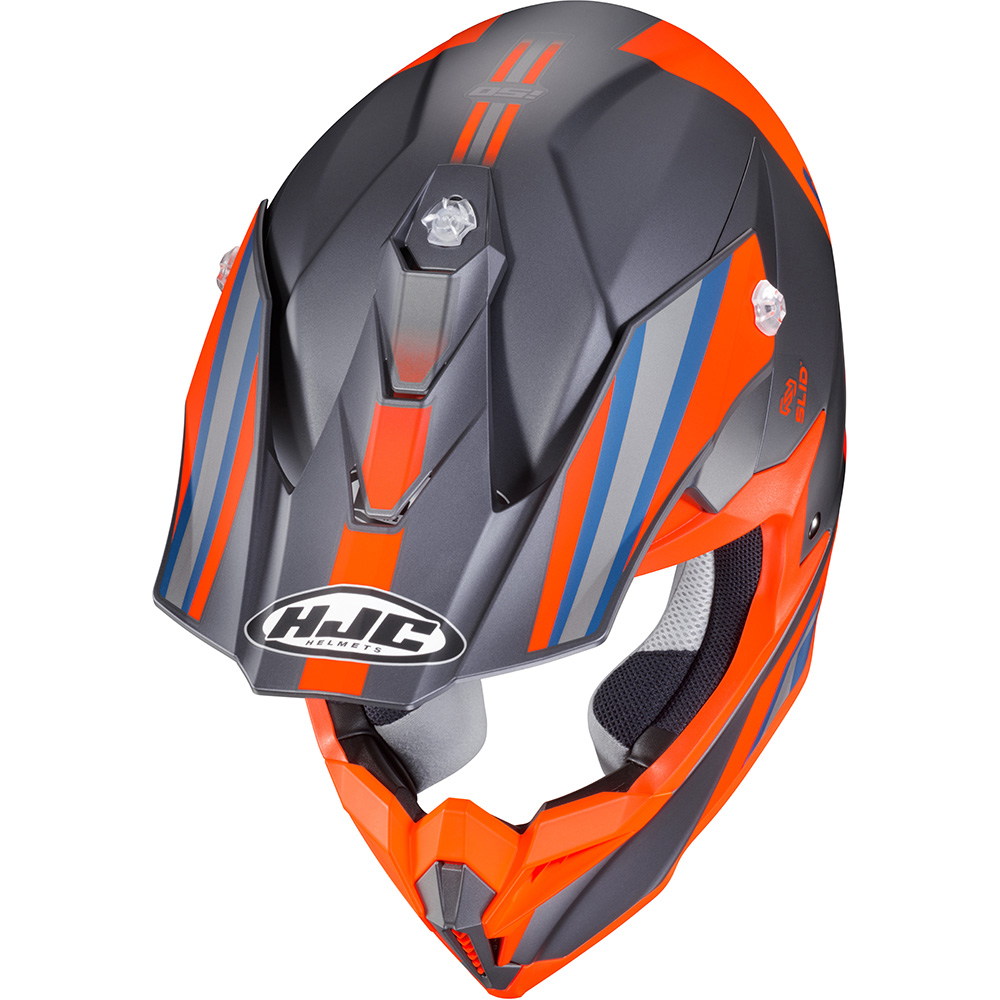 HJC - Casque I50 Flux mc6sf / Gris / Orange / Bleu