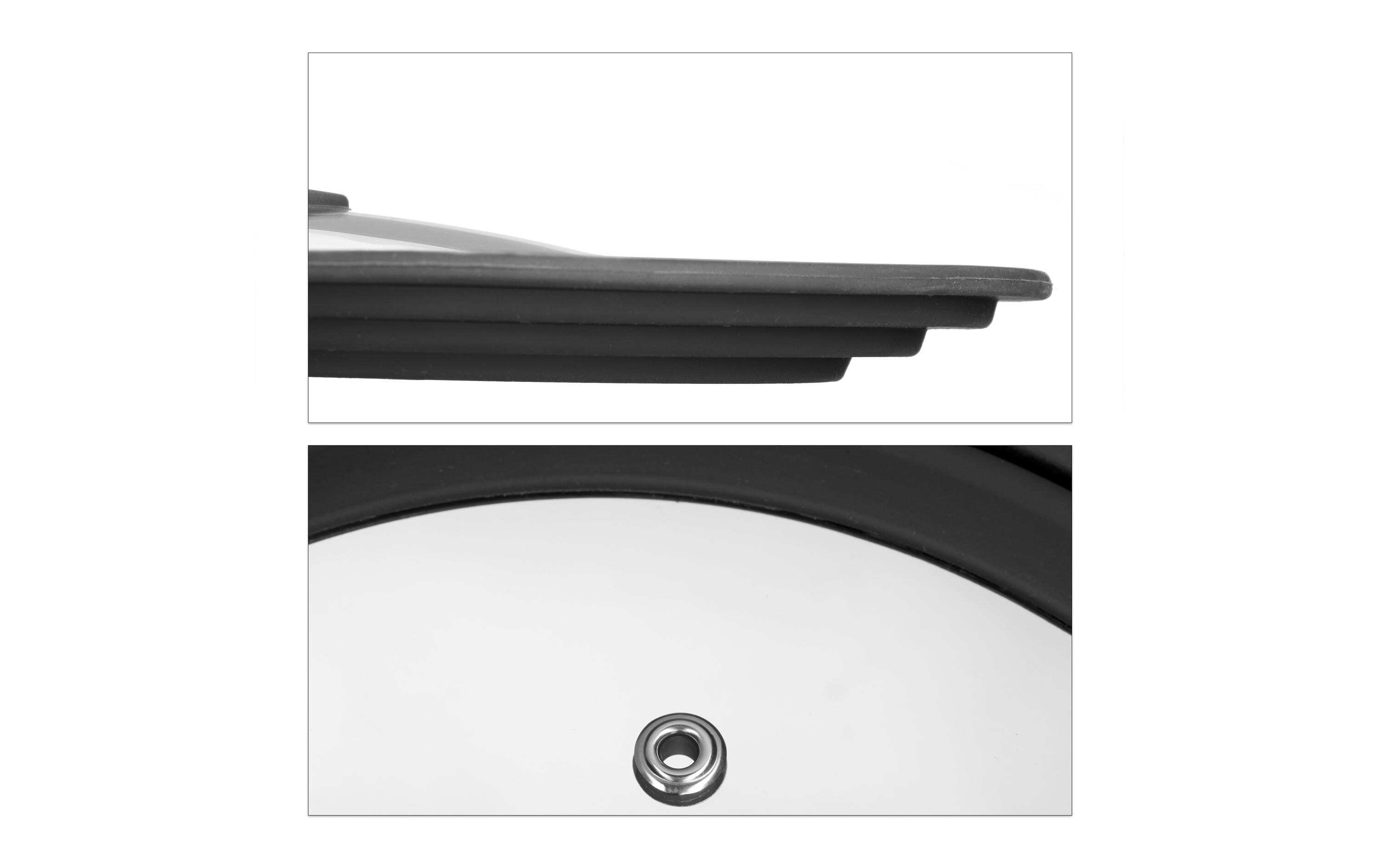 Topfdeckel mit Silikon 26-30 cm, SchwarzPraktischer Glasdeckel für Ihr Kochgeschirr