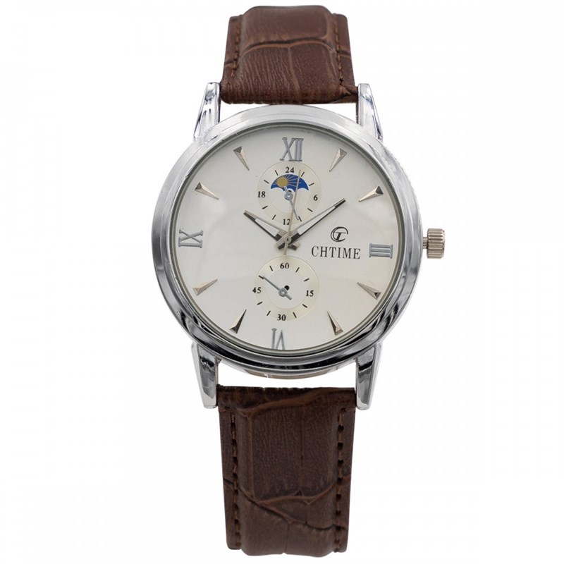 Montre Homme CHTIME bracelet Cuir Marron