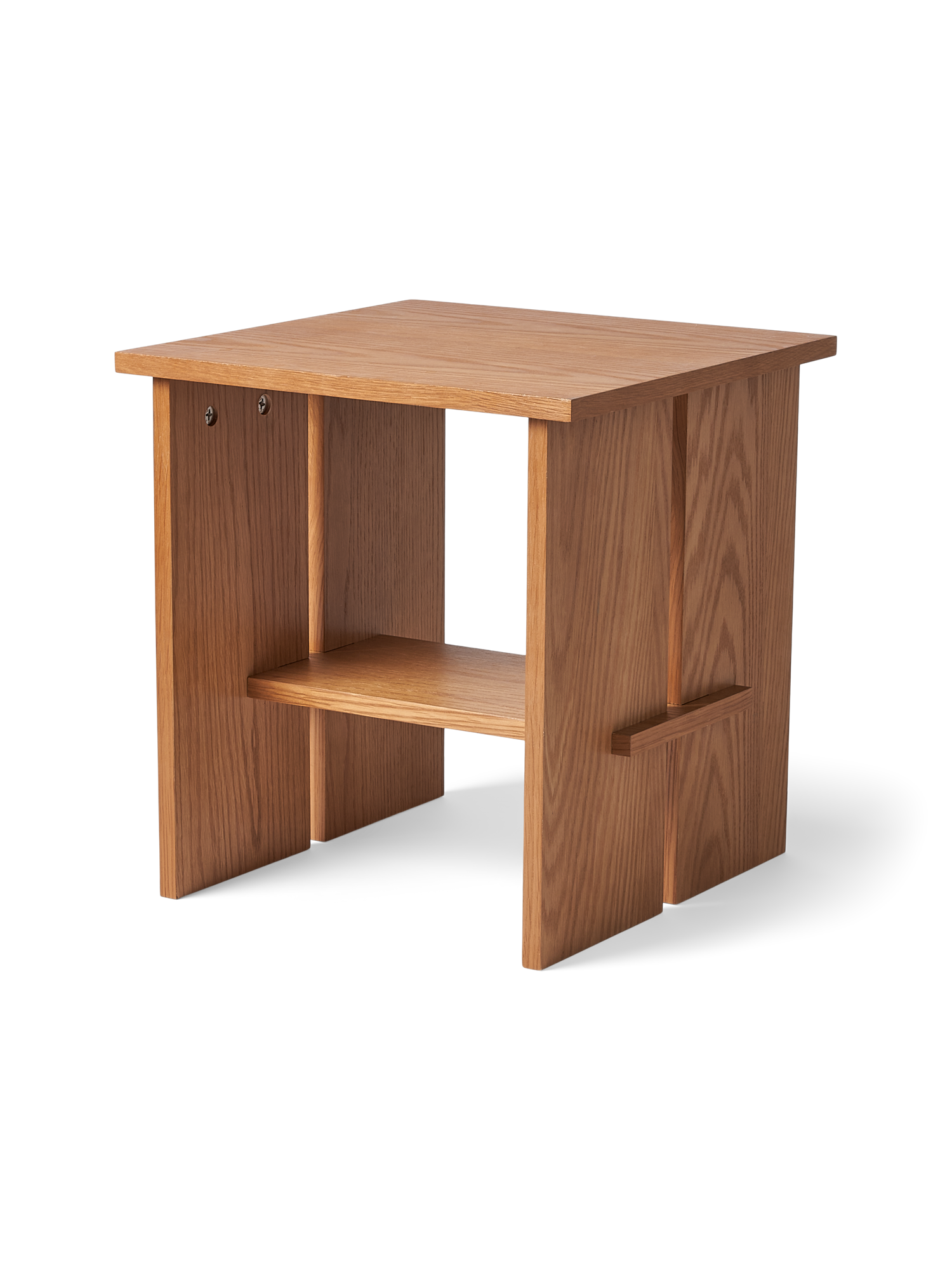Sidebord | MDF/egefinér. 38 x 38 x 40 cm.  | Medium Wood