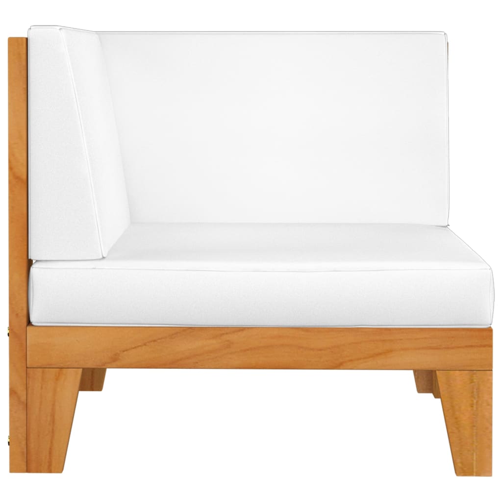 Salon de jardin meuble d'extérieur ensemble de mobilier 12 pièces avec coussins bois d'acacia solide