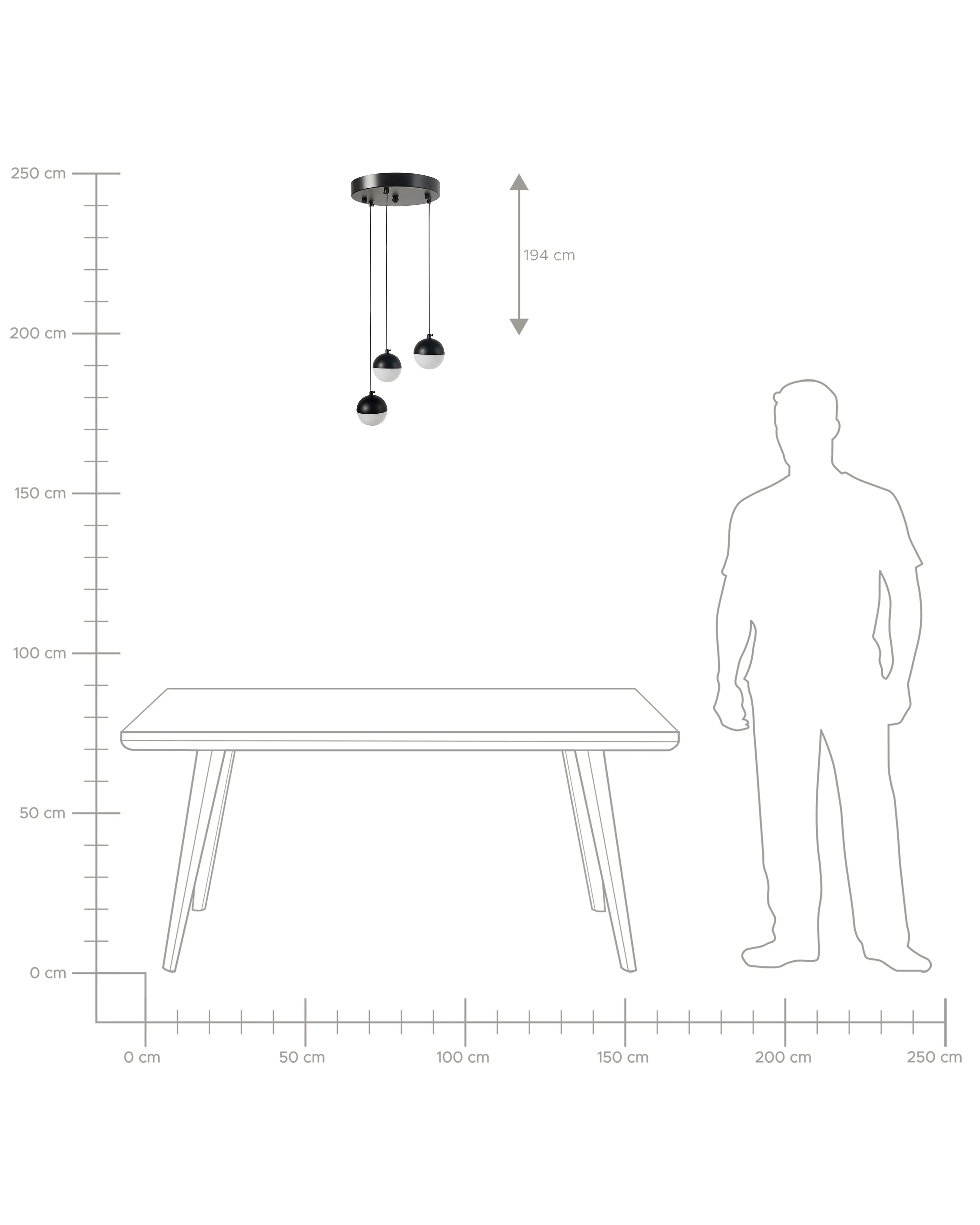 LED hanglamp ANKOBRA Metaal Zwart
