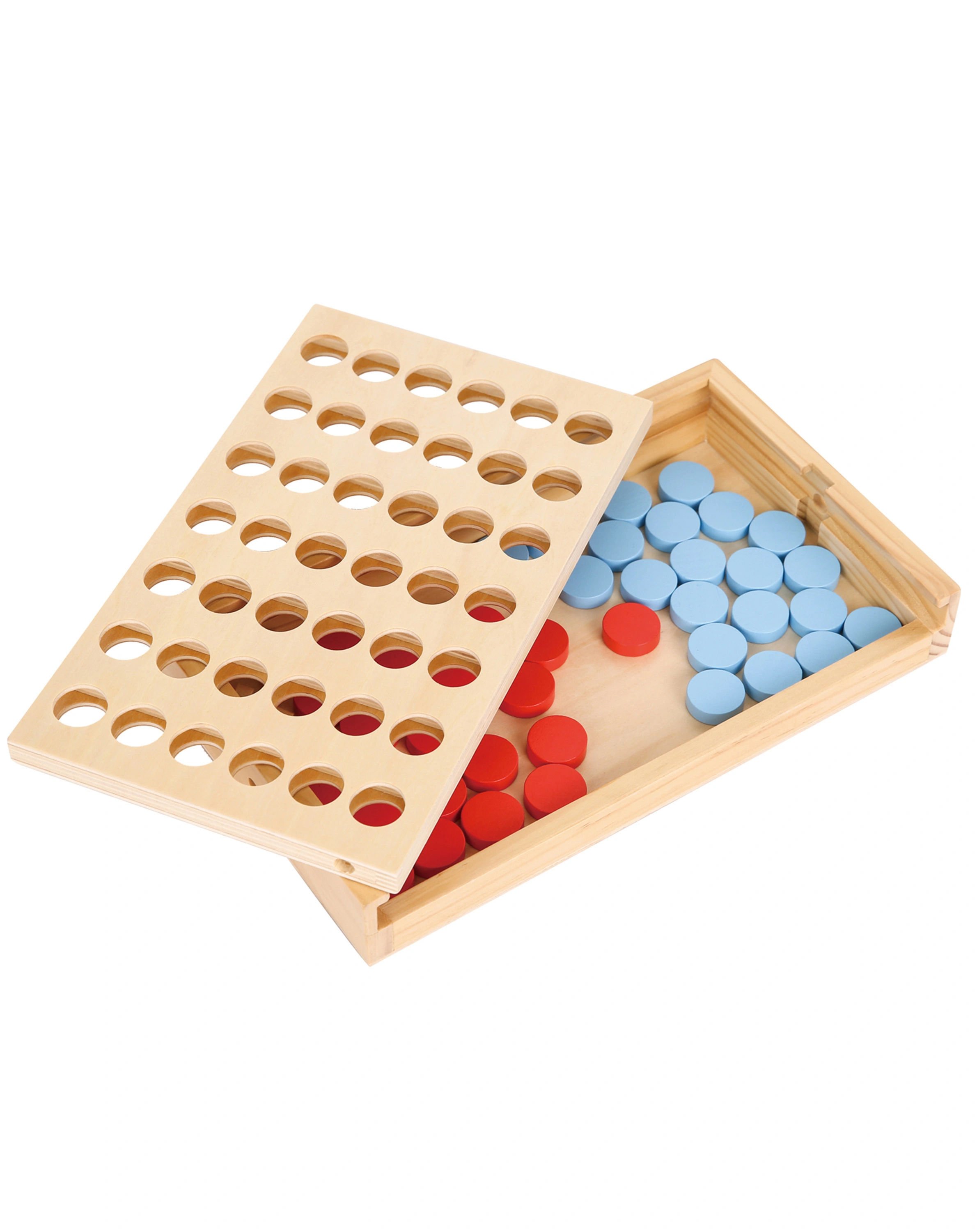 Strategiespiel 4 IN 1 REIHE aus Holz