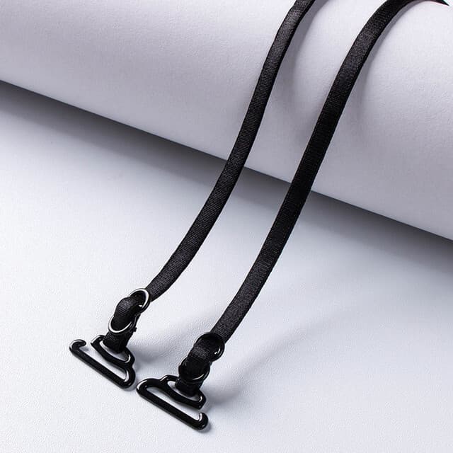 Justerbar og elastisk bh-rem Sort
