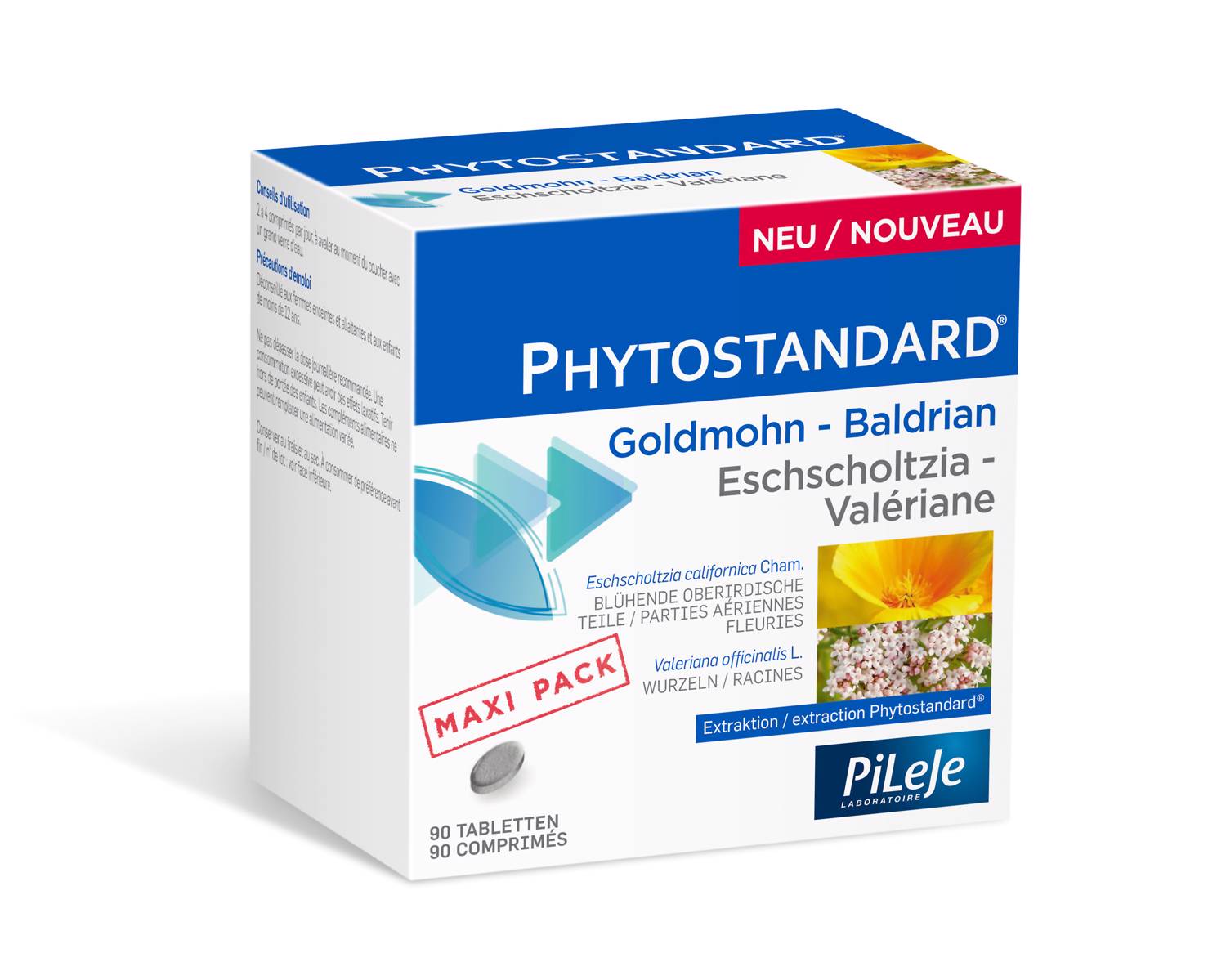 PHYTOSTANDARD Goldmohn-Baldrian<br>90 Stück, Blister, Tablette