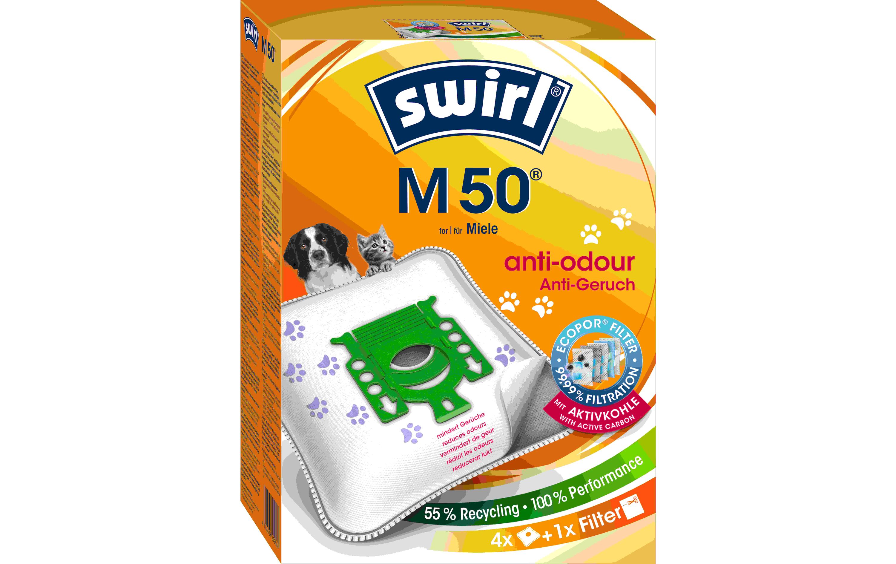 Staubfilterbeutel M 50 EcoPor Anti-Geruch 4 StückStaubsaugerbeutel