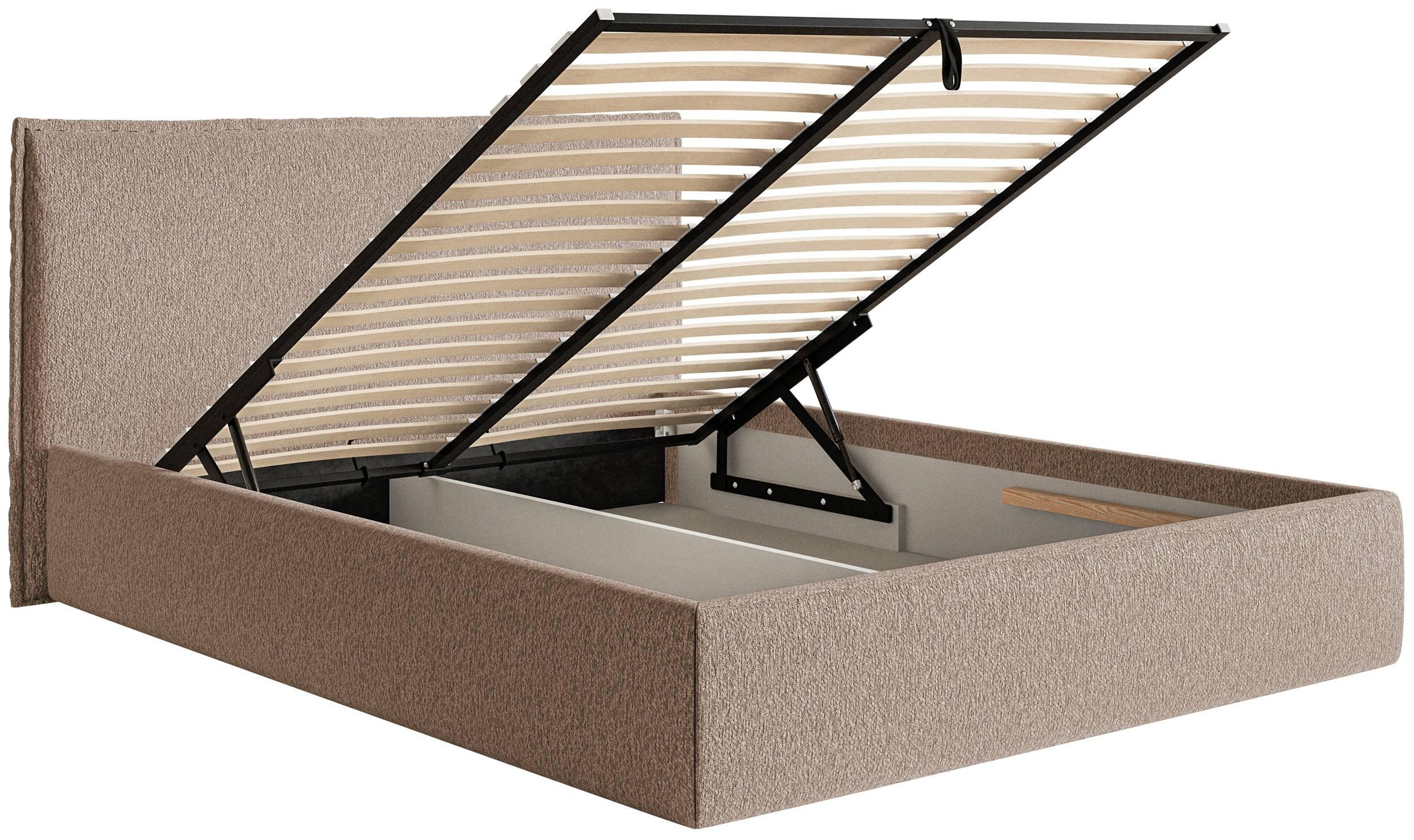 NADUVI Collection Bedframe Esmay chenille met opbergruimte 140 x 200