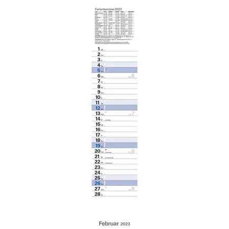 Korsch Verlag Wandkalender Planer Blau 2023