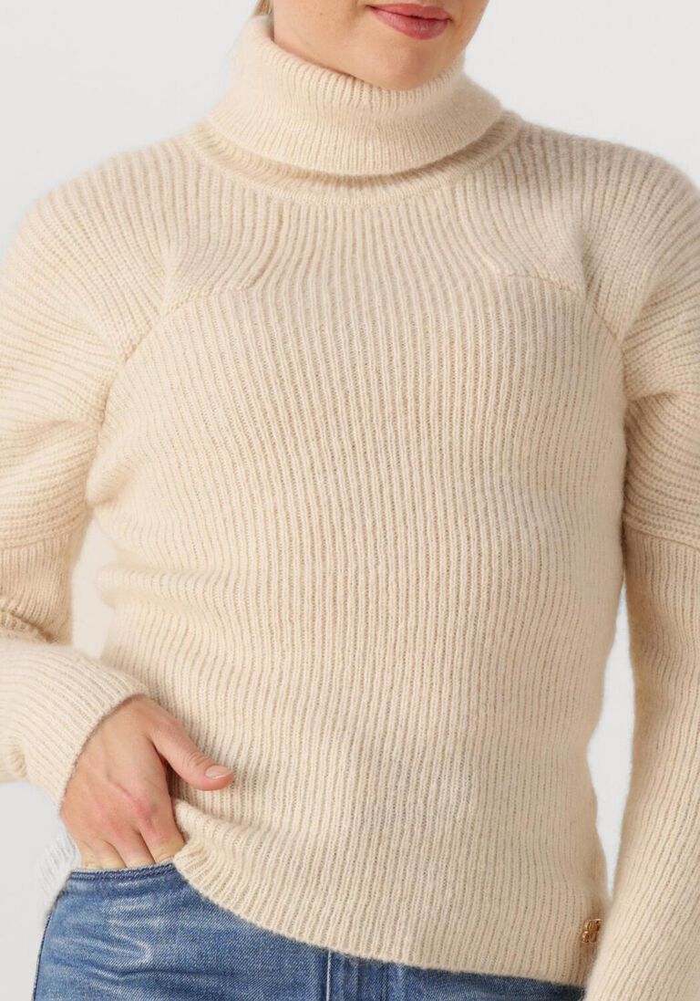 creme dante6 trui rye pleated sweater