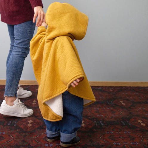 Poncho de Voyage 9-36M Jersey + Polaire - Jaune - BEMINI