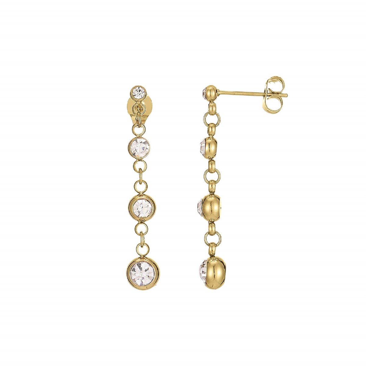 Boucles Storia acier doré or