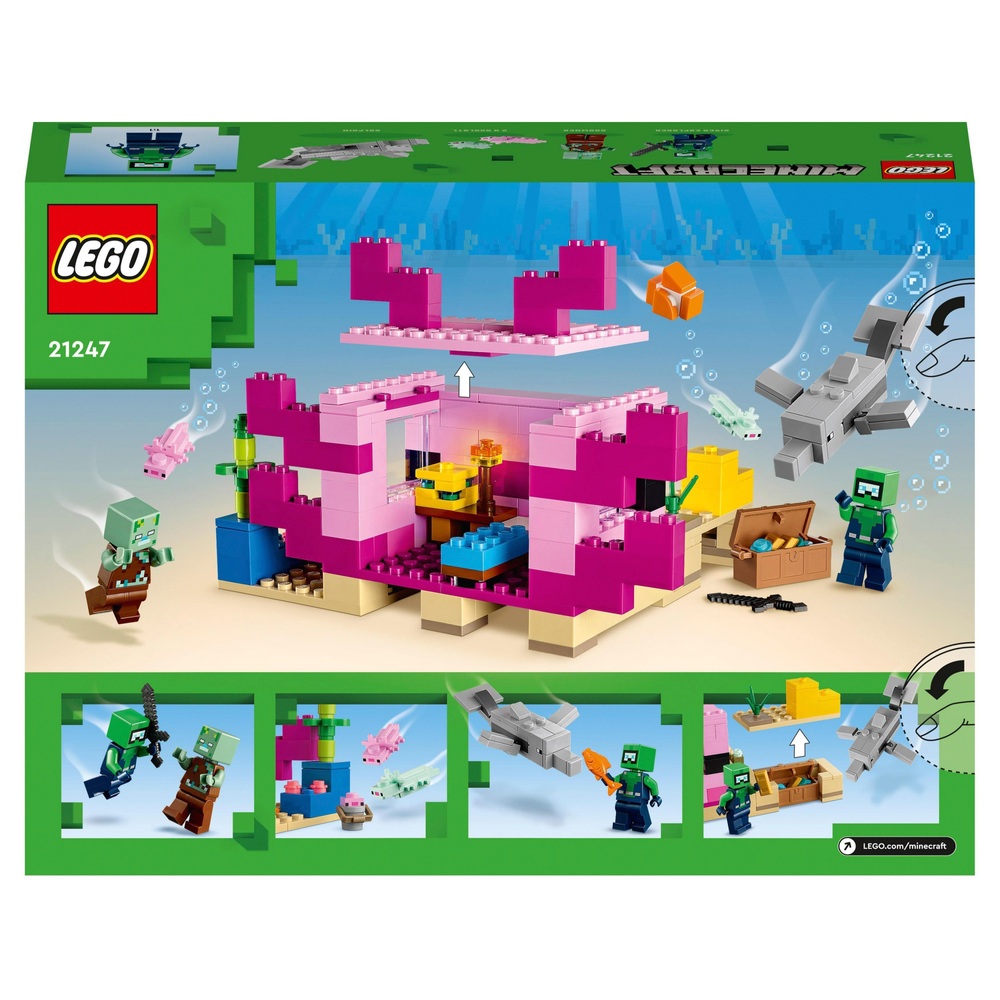 LEGO Minecraft 21247 Das Axolotl-Haus Unterwasser-Set