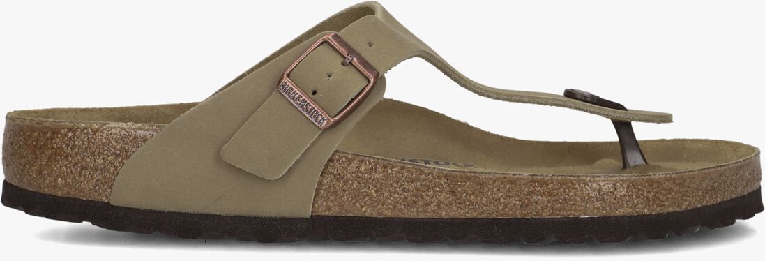 bruine birkenstock teenslippers gizeh heren
