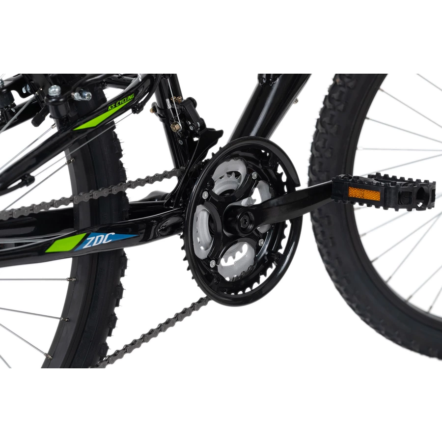 KS Cycling Kinder-Mountainbike 24'' Zodiac RH 38 cm Schwarz-Grün