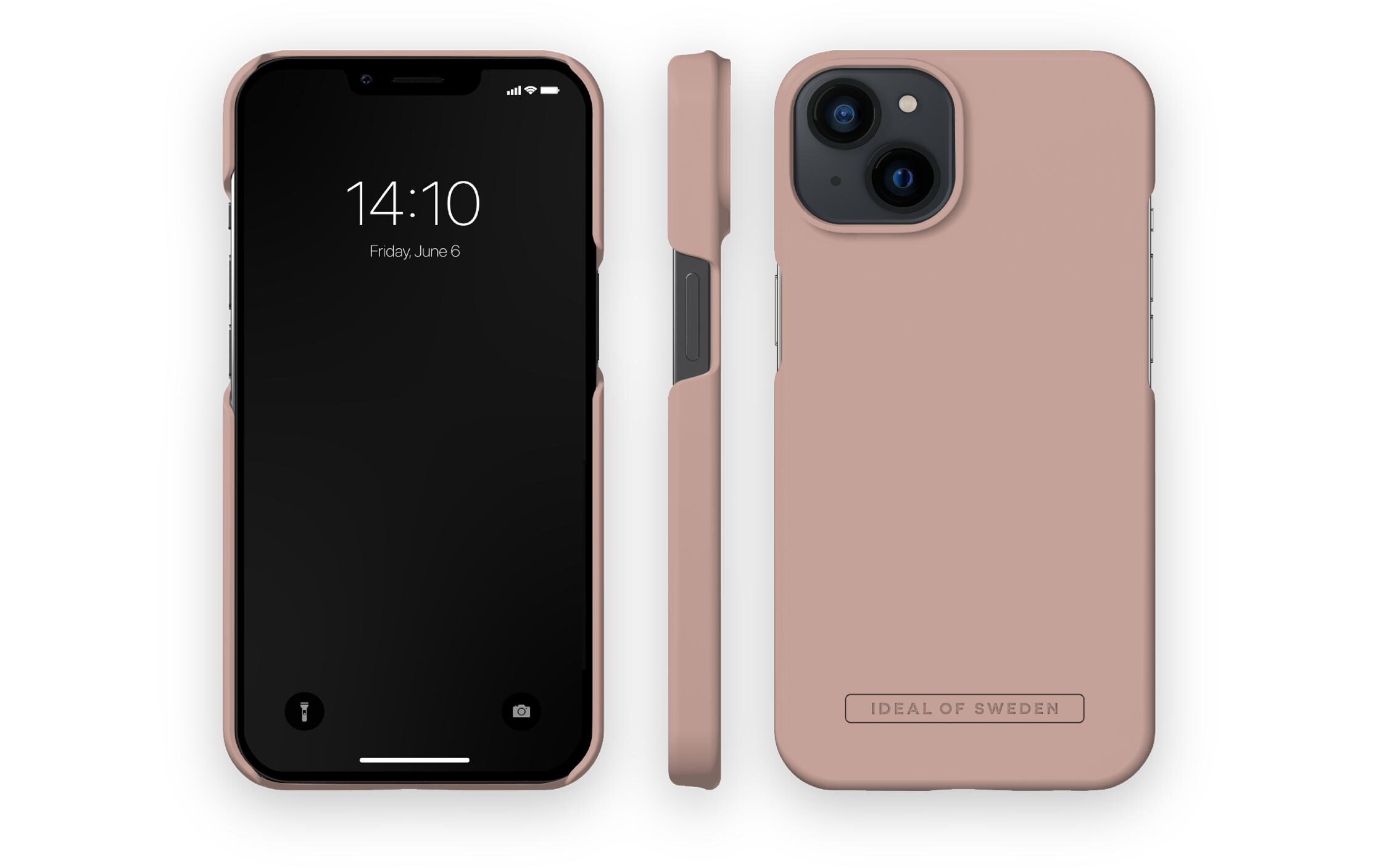 Back Cover Blush Pink iPhone 14Polycarbonat-Backcover im Matte-Pinkem-Look