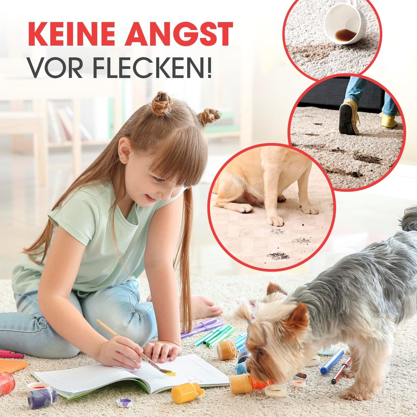 CLEANmaxx Teppichreiniger AquaStream | 3 in 1: waschen, reinigen, absaugen | Nasssauger mit Vibrationsbürsten & Seitenbürsten | Waschsauger, Trockensauger in 1 – für Sauberkeit auf fast jedem Teppich