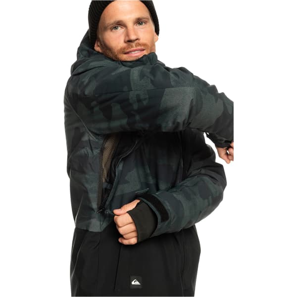 Veste snowboard QUIKSILVER MISSION PRT BL SPRAY CAMO TRUE BLACK