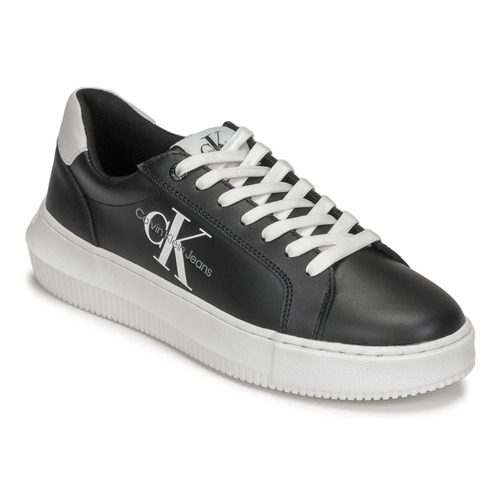 Calvin Klein Jeans - CHUNKY CUPSOLE LACEUP MON LTH WN - Noir / Blanc