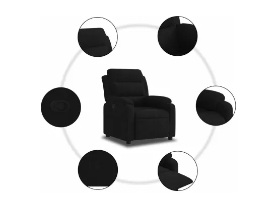 Fauteuil inclinable noir velours