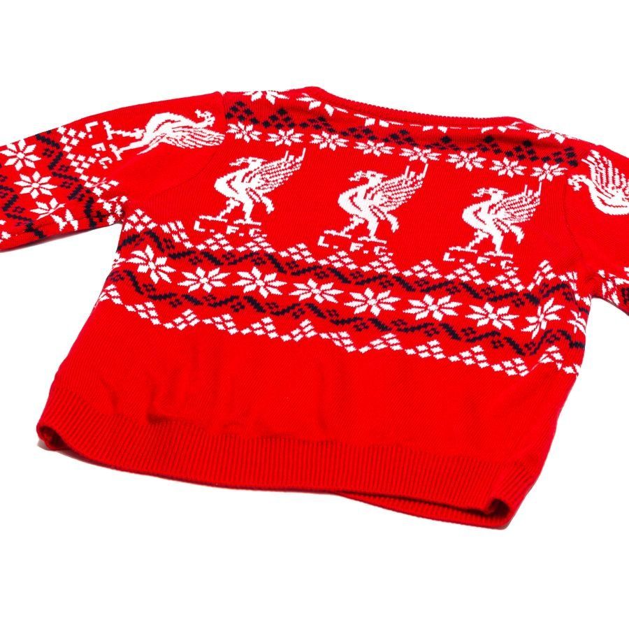 Liverpool Pull de Noël Liverbird - Rouge/Blanc Bébé