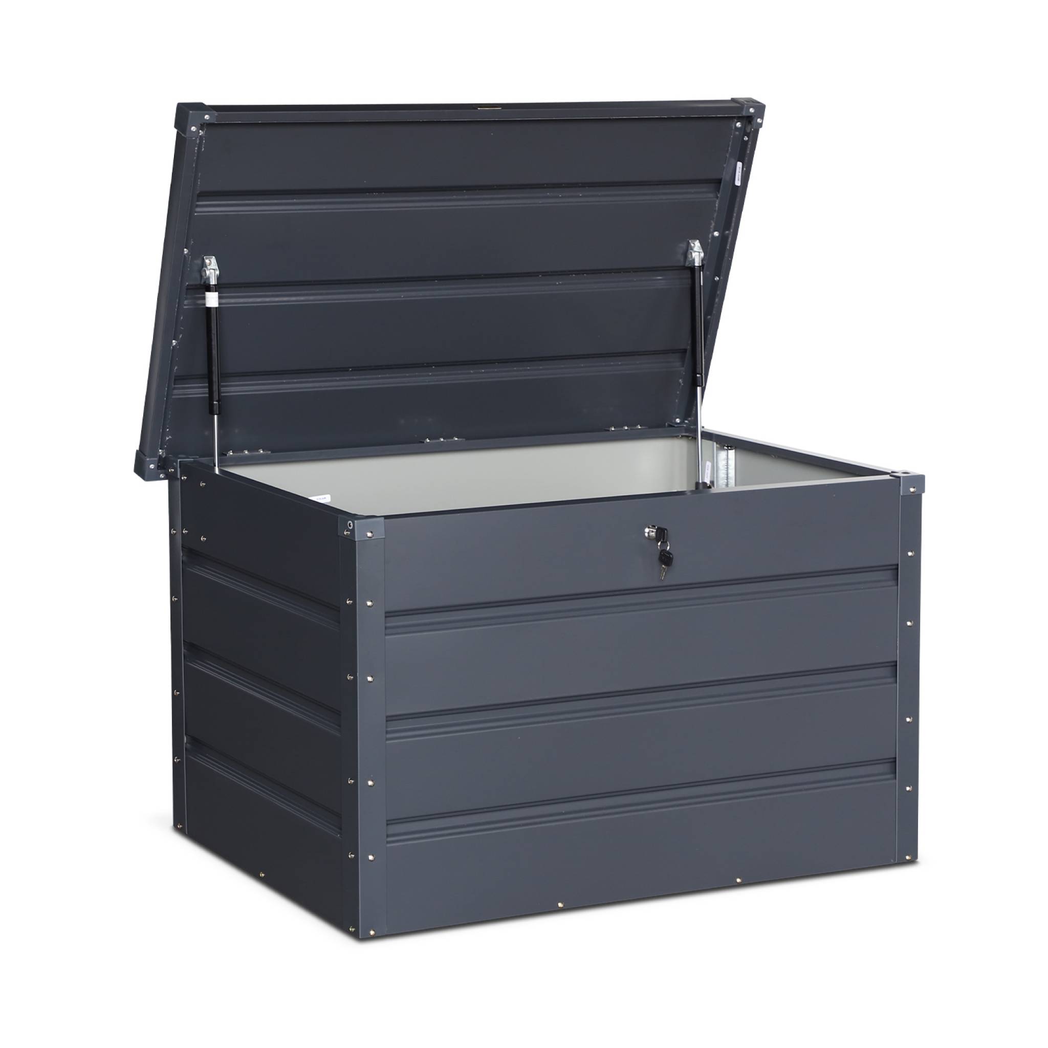 Coffre de jardin en métal -dallas - 285l anthracite