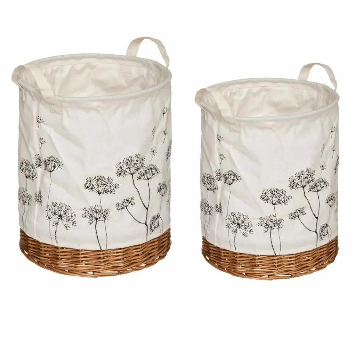 Lot de 2 Paniers à Linge Orane II - Blanc