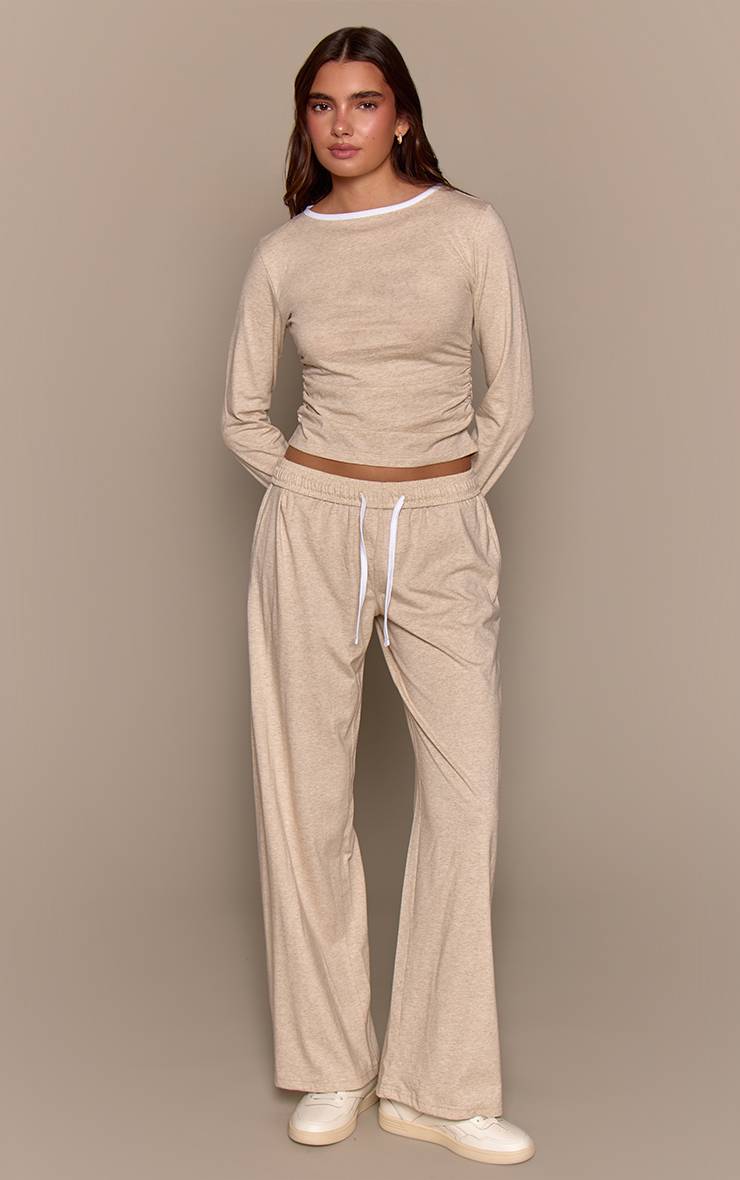 Avoine Jogging Décontracté En Coton Avec Cordon De Serrage Contrasté