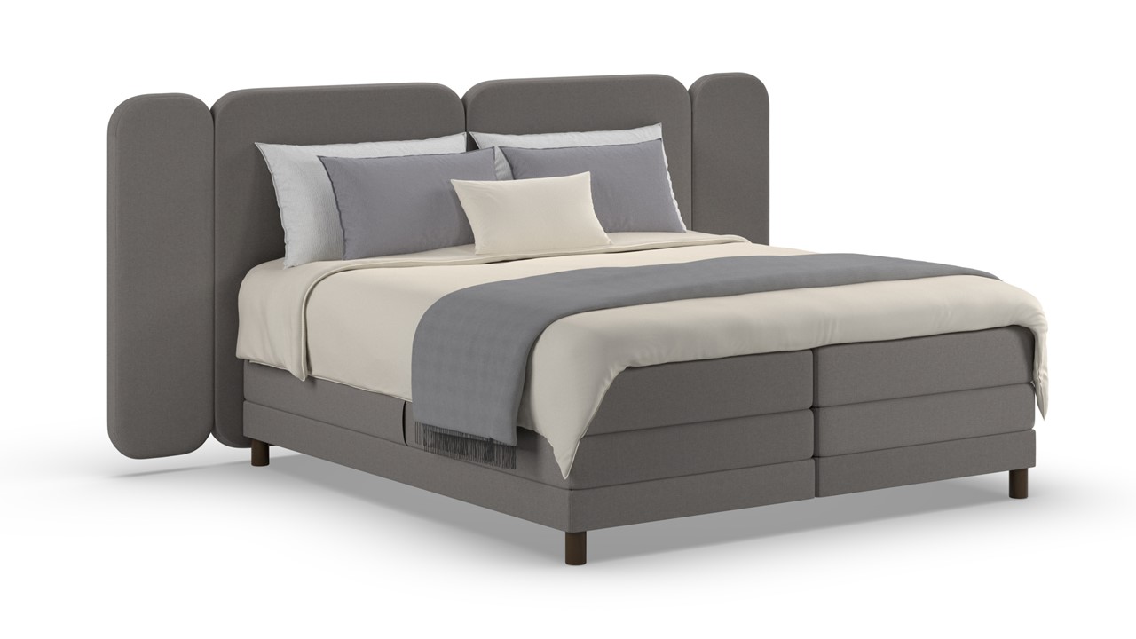 Elektrische boxspring Ridge - Warm wool dark grey