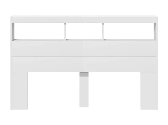 Armoire tête de lit avec LED blanc 160x17x102 cm