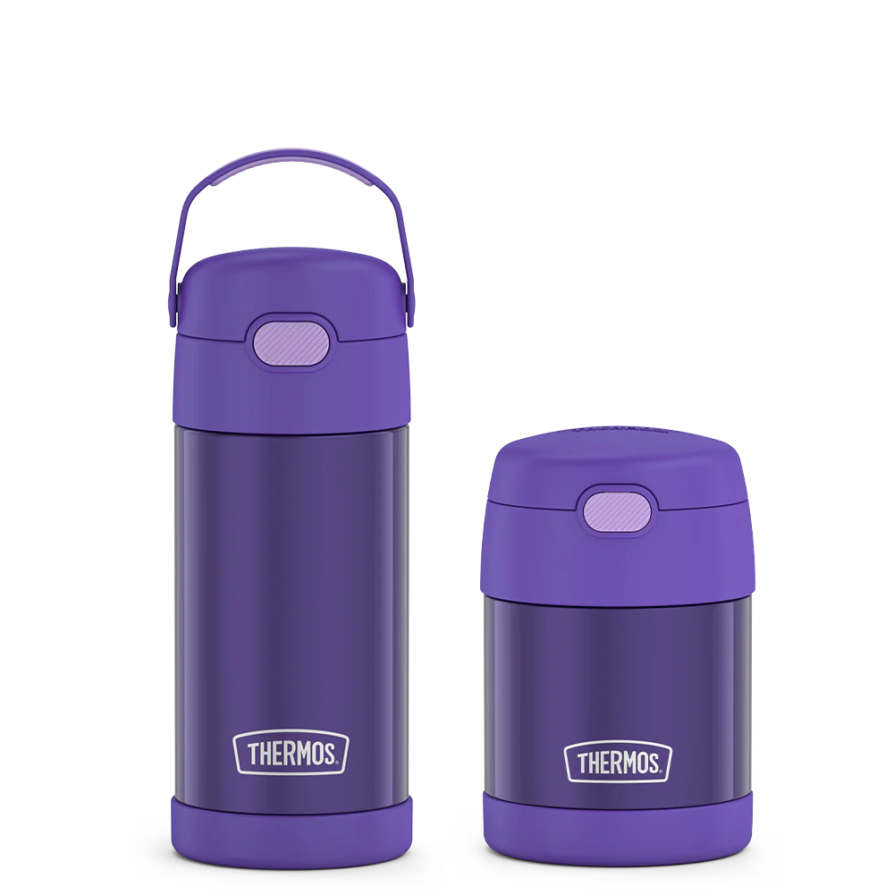 10oz FUNTAINER® FOOD JAR -PURPLE,12oz FUNTAINER® WATERBOTTLE - PURPLE