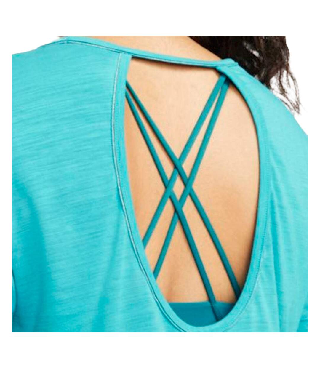 T-shirt Turquoise Femme Nike Lurex