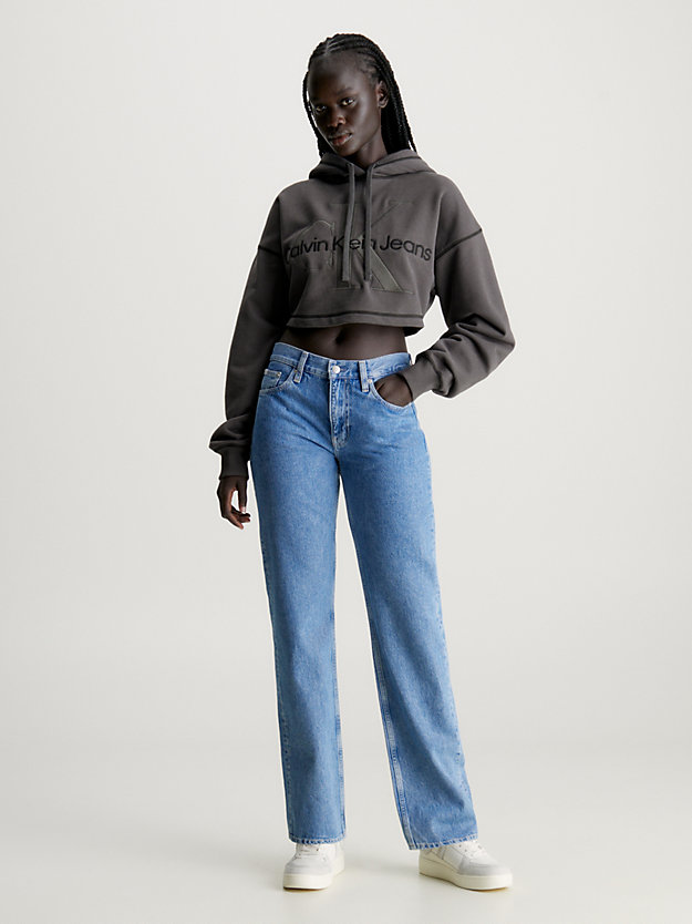 Moletom cropped com monograma