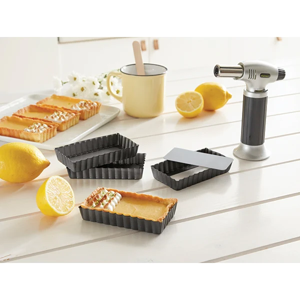 Set de 4 moules à tartelettes avec fonds amovibles Mathon