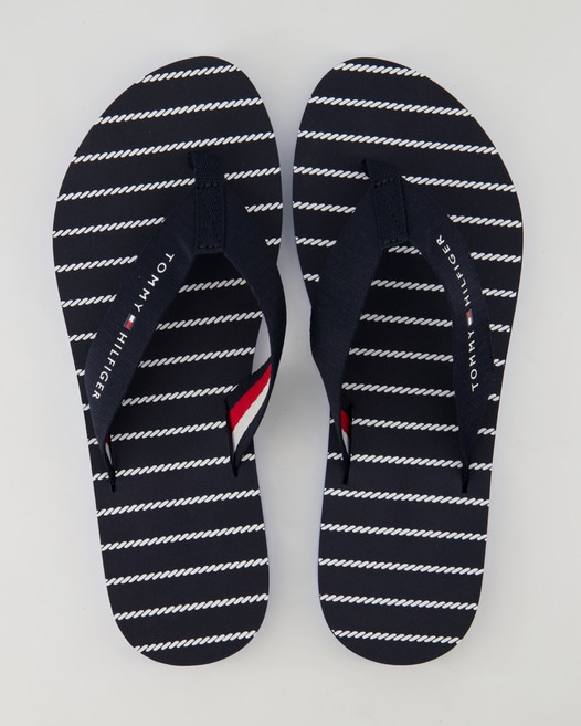 Tommy Hilfiger Rope Sandal Zehentrenner in Blau