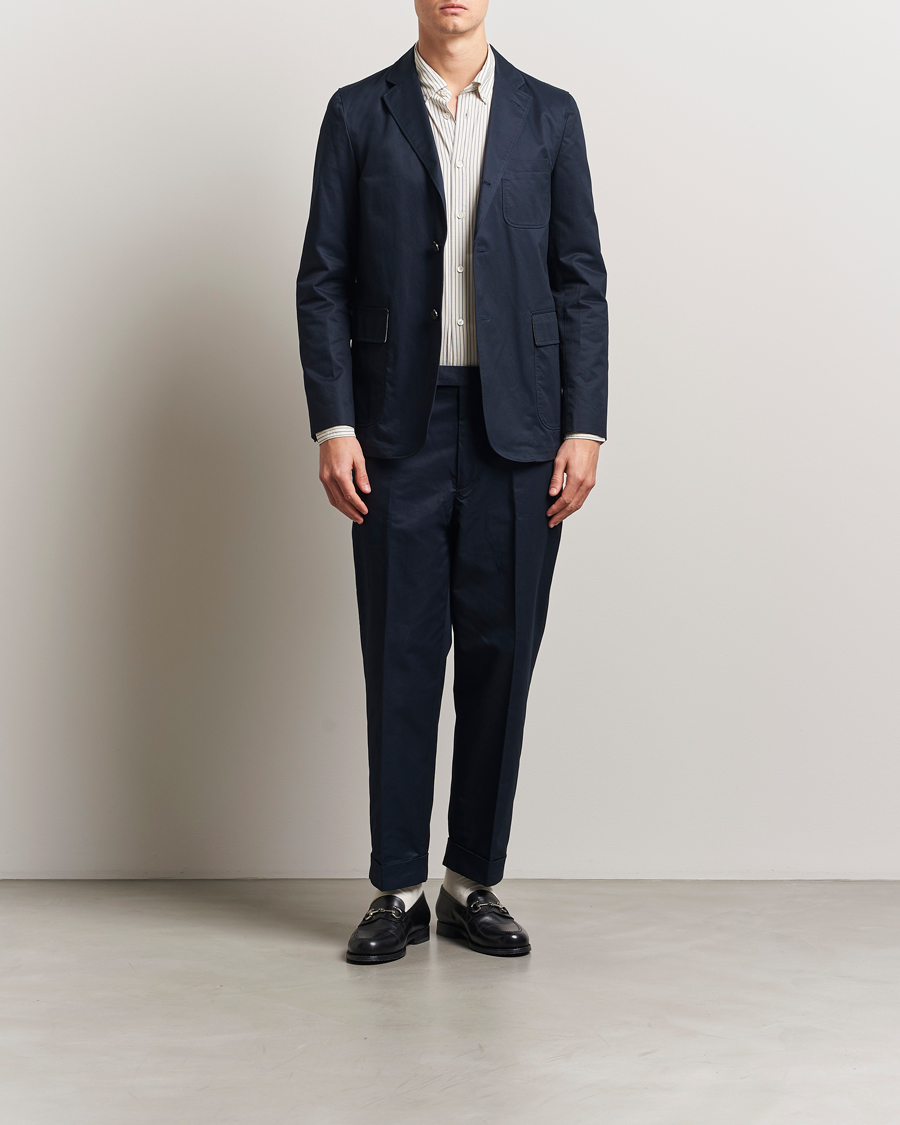 BEAMS PLUS Cotton Twill Blazer Navy