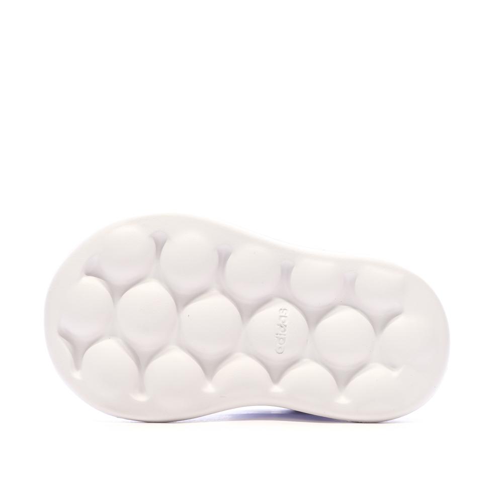 Adidas Baskets Blanches/Roses Fille Adidas Advantage Cf