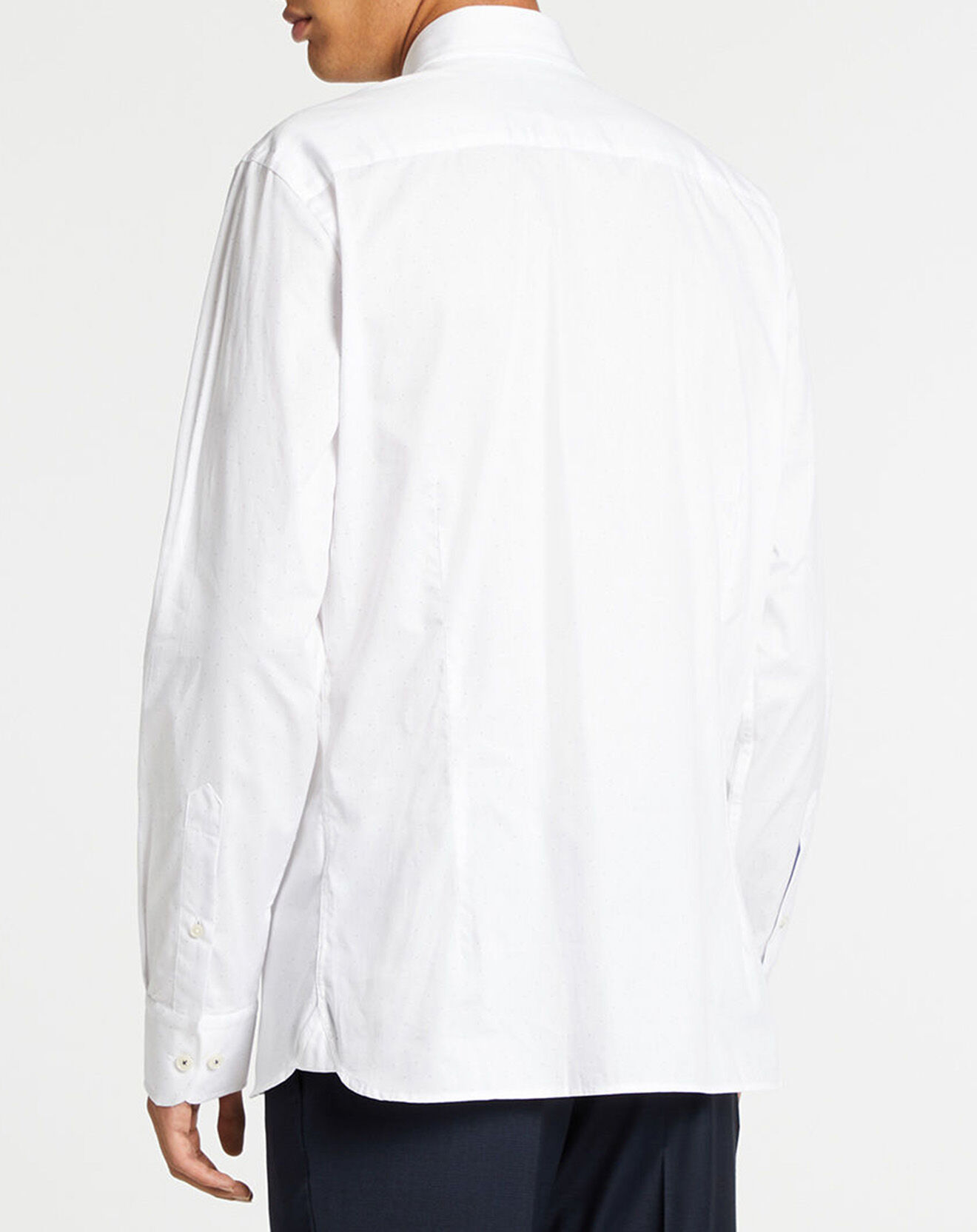 Hackett London Chemise Slim Fit à pois blanche