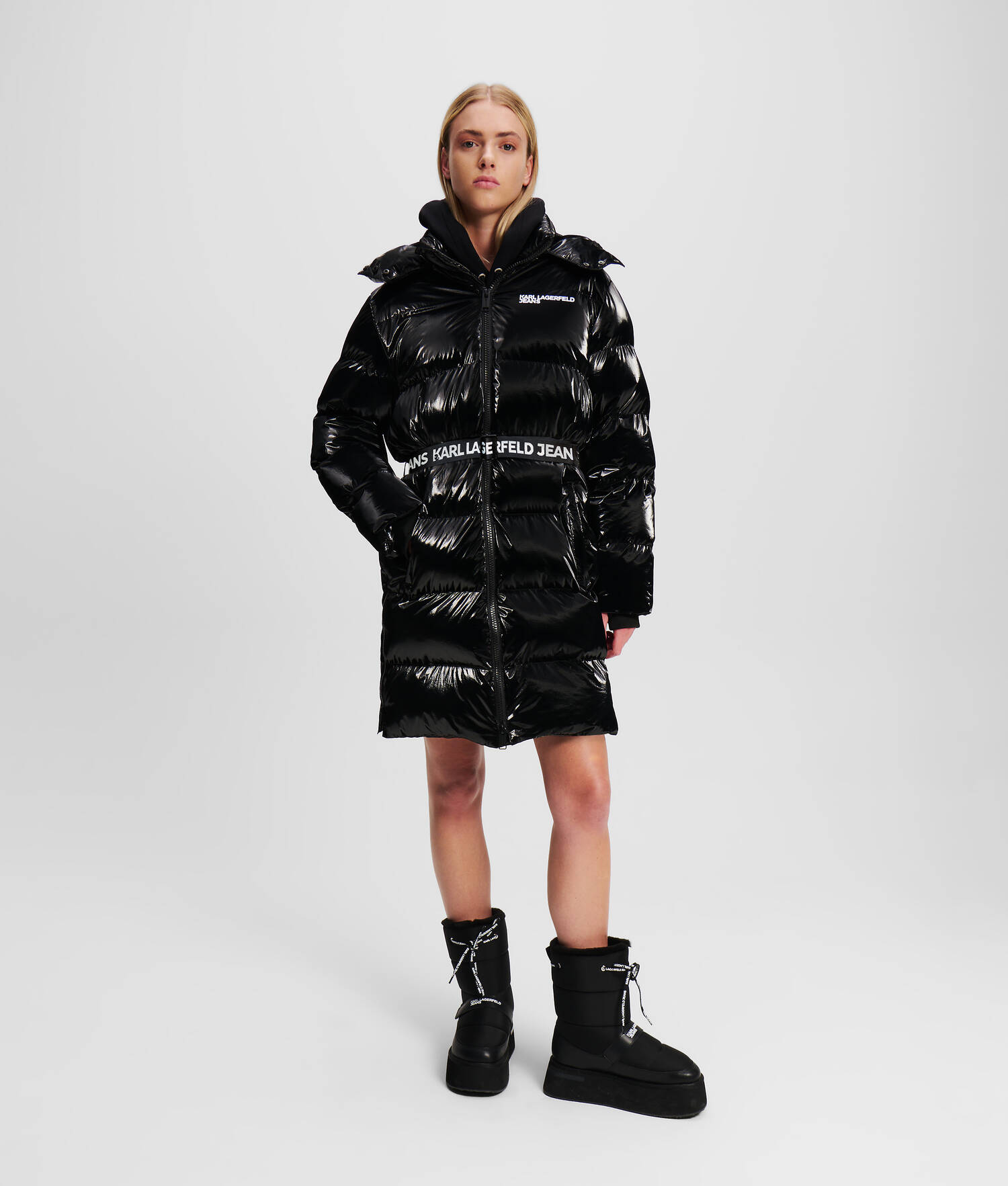 LONGUE VESTE MATELASSÉE CEINTURÉE KLJ