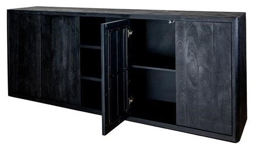 Dressoir Zwart Tenna B220 x D45 x H85 cm
