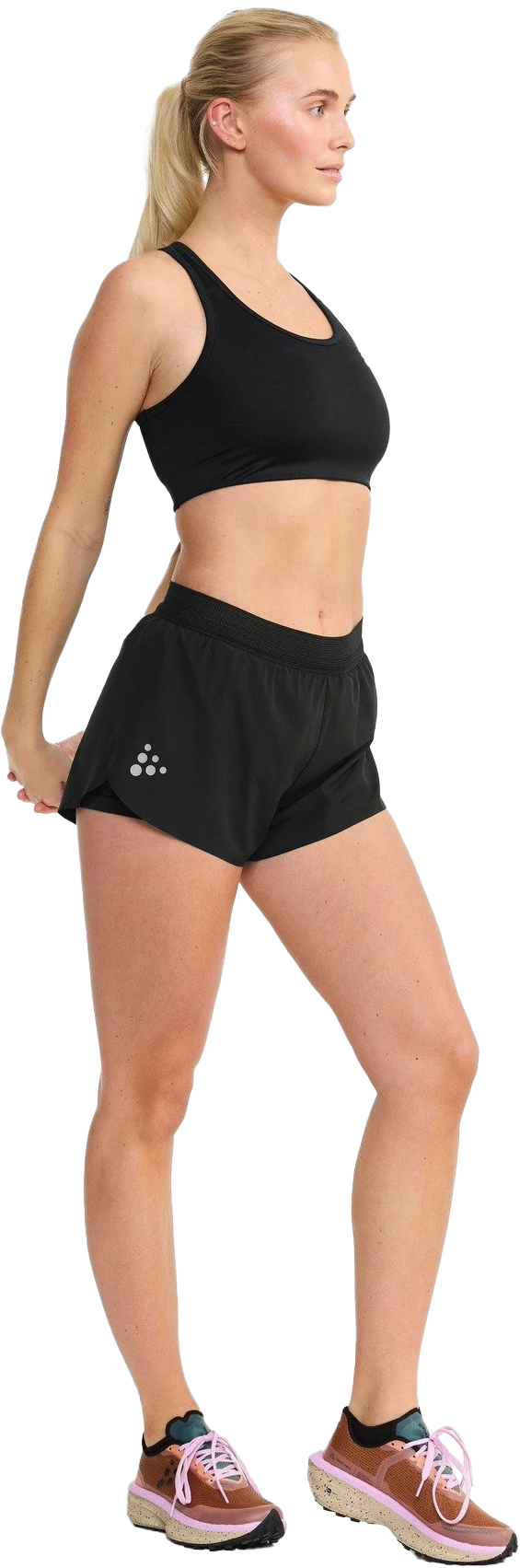 PRO Hypervent Split Shorts 2 Dame Black