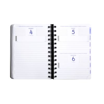 Agenda spiralé à élastique Linicolor - 1 jour par page - 12 x 17 cm - disponible dans différentes couleurs - Exacompta