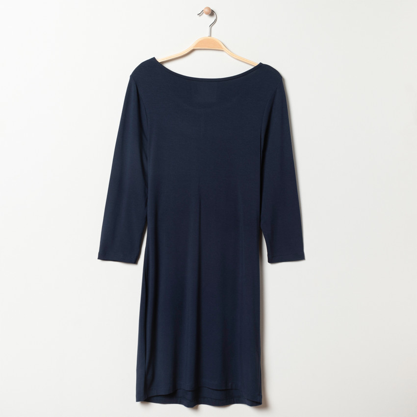 Robe de grossesse manches longues bleu marine