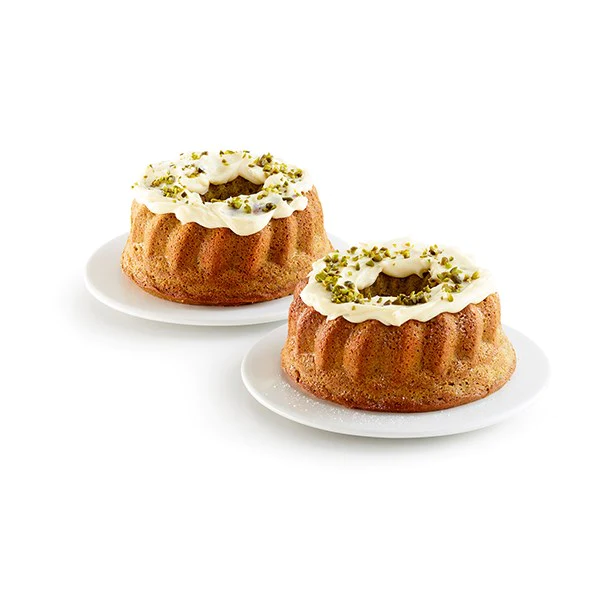 2 moules à gâteaux silicone kouglof 15 cm 700 ml Lékué