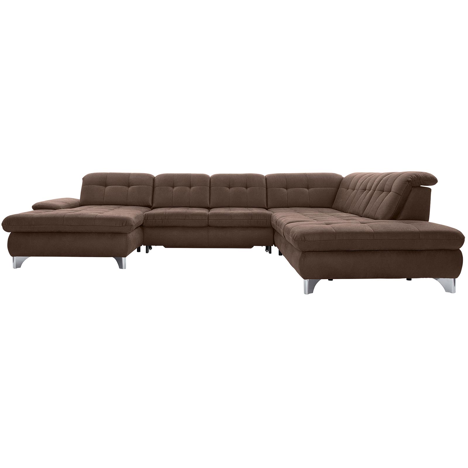 polsterpower Wohnlandschaft - Saddle nougat - Basismodell - Recamiere links