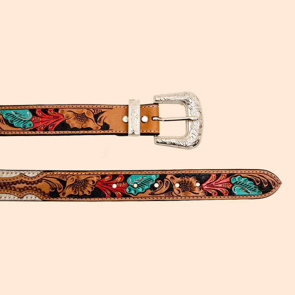 Myra Bag Cummerband Hand-Tooled Concho Belt