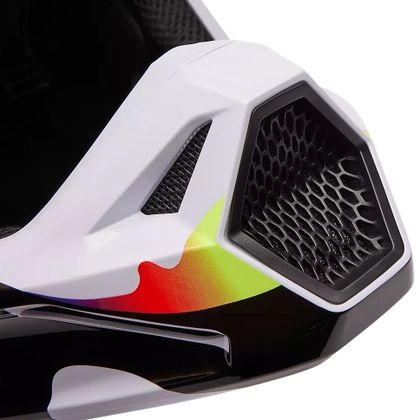 Casque cross Fox V1 KOZMIK 2024 - Noir / Blanc
