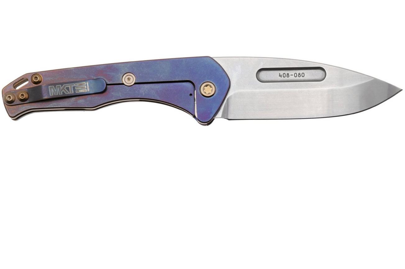 Medford Prae Slim 25-PS-03, Tumbled S45VN Droppoint, Bronze/Violet Fade Handle, Bronze hardware zakmes